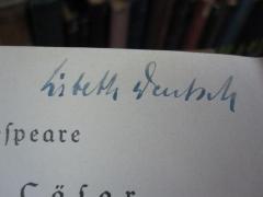 G46 / 1395 (Deutsch, Lisbeth), Von Hand: Autogramm; 'Lisbeth Deutsch'. 