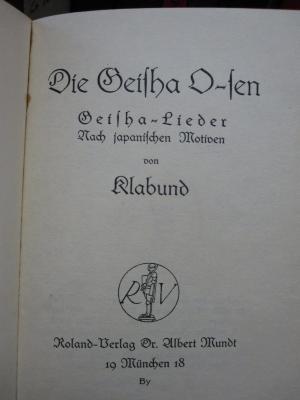 Co 142: Die Geisha O-sen (1918)