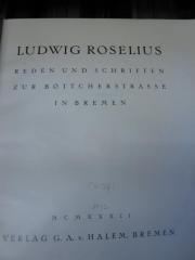 Ao 735 x: Reden und Schriften zur Böttcherstrase in Bremen (1932)