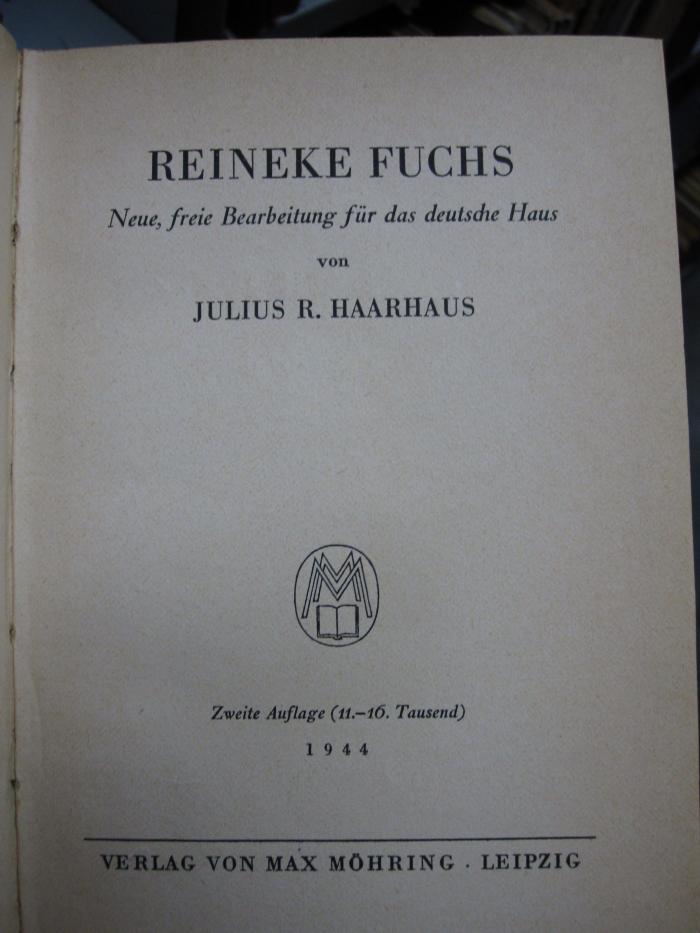 Cm 6106 b: Reineke Fuchs (1944)