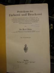 Tr 37: Praktikum der Färberei und Druckerei (1924)