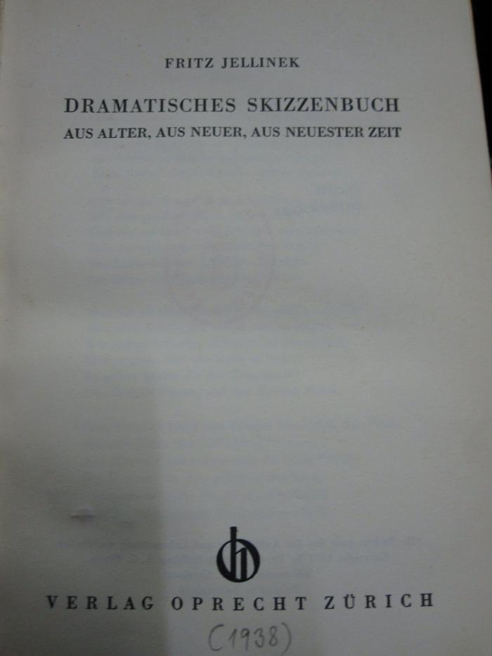 Cm 6146: Dramatisches Skizzenbuch (1938)