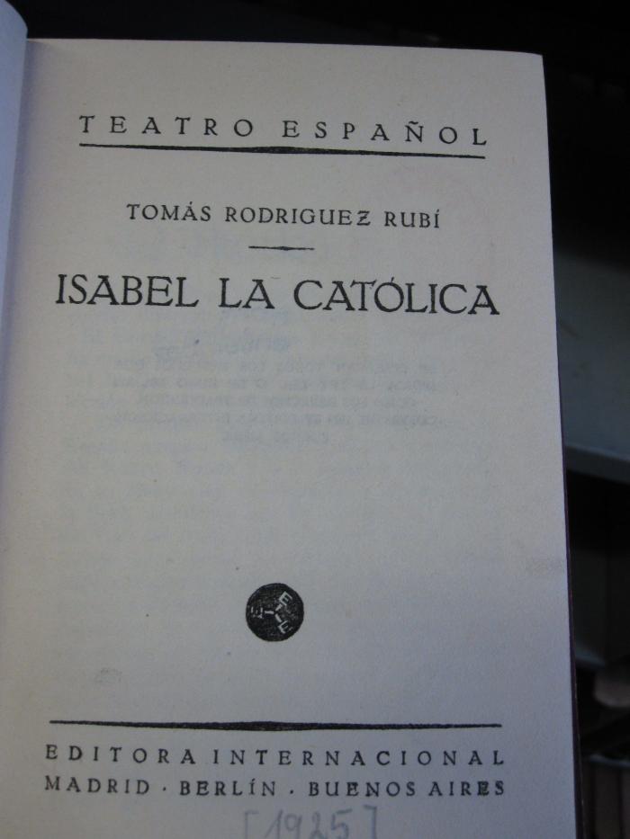 Ct 1566: Isabel la Catolica (1924)