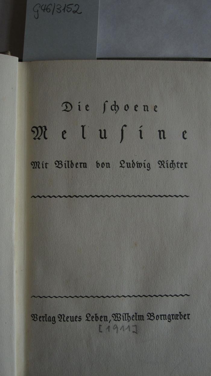 Cw 118: Die schöne Melusine ([1911])