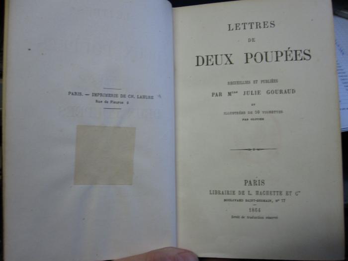 Ct 1556: Lettres de deux Poupées (1864)