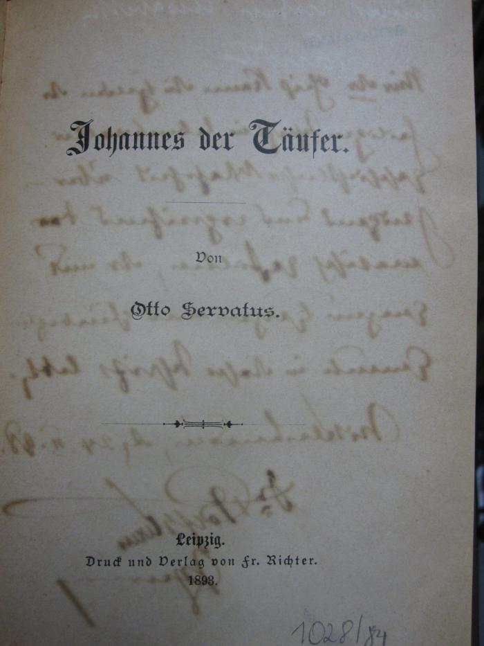 Cm 6265: Johannes der Täufer (1893)