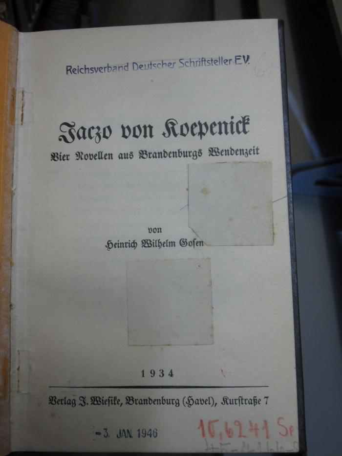 Cm 1908: Jaczo von Koepenick (1934)