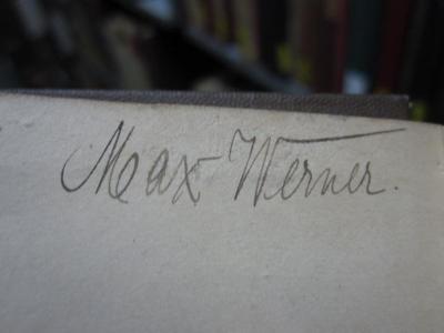 Cg 2434;G46 / 3342 (Werner, Max), Von Hand: Autogramm; 'Max Werner'. 