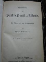 Cc 364: Grundriß der Stilistik, Poetik und Ästhetik : für Schulen und zum Selbstunterricht (1897)