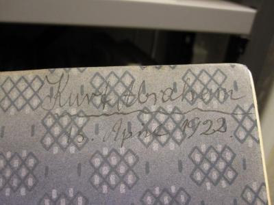 Ta 188 b: Buch Berühmter Ingenieure (1912);G46 / 3978 (Abraham, Kurt), Von Hand: Autogramm; 'Kurt Abraham 13. April 1922'. 