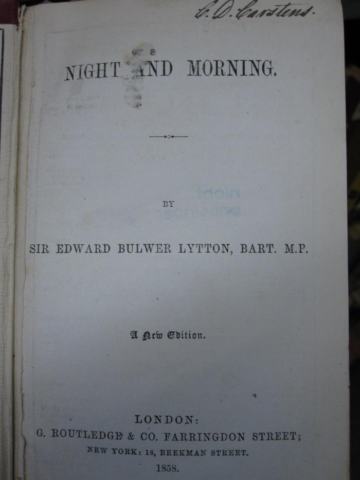 Cq 1822: Night and morning (1858)