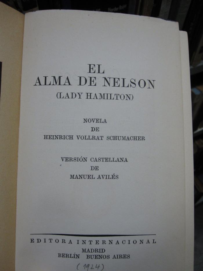 Cm 6309: El Alma de Nelson (Lady Hamilton) (1924)