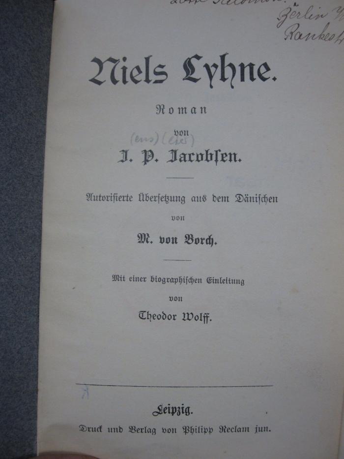 Cr 701: Niels Lyhne ([o.J.])