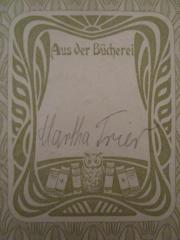 - (Trier, Martha), Von Hand: Autogramm, Name; 'Martha Trier'. 