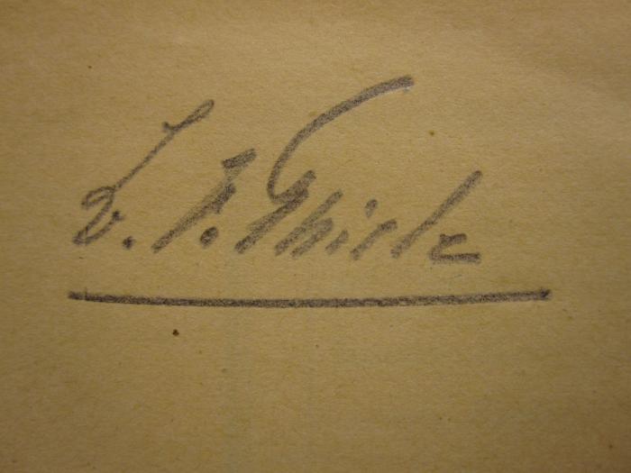 51 / 4092 (Ghirle[?], B. v.[?]), Von Hand: Autogramm, Name; 'B. v. Ghirle'. 