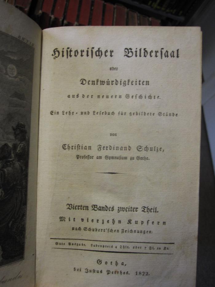 Aa 1526 4,2: Historischer Bildersaal oder Denkwürdigkeiten aus der neueren Geschichte (1822)