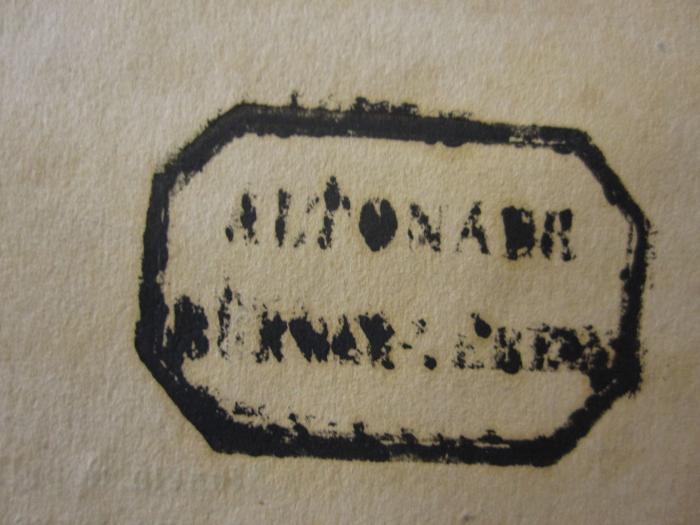 Aa 1905: Münz-Zustände der Stadt Lübeck (1846);71 / 9796, Stempel: -; 'Altona[...] B[...]'