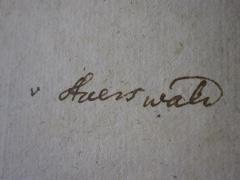 46 / 1824 (Auerswald, [?] v.), Von Hand: Autogramm; 'v Auerswald'. 