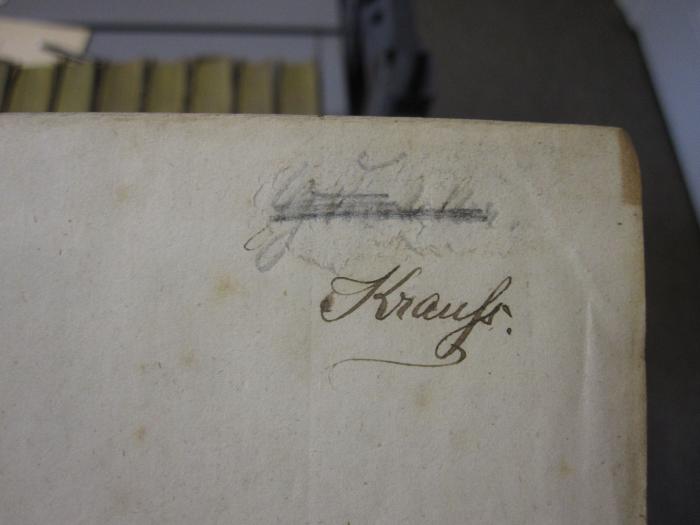 Aa 1547 1: Cornelii Taciti Operum Quae Supersunt (1834);G48 / 2422, Von Hand: Autogramm; 'G[...]'