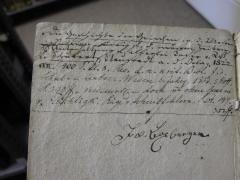 G47 / 3488 (Boxbergen, J. v.), Von Hand: Autogramm; 'J. v. Boxbergen [?]'. 