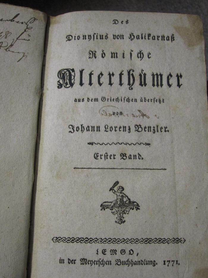 Ab 463 1: Römische Alterthümer (1771)