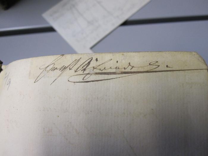 Aq 106: Geschichte der französischen Revolution (1842);- (Friedel, Ernst), Von Hand: Autogramm, Name; 'Ernst A Friedel.'. 