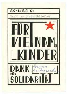 Exlibris-Nr.  296;- (Strittmatter, Erwin), Von Hand: Autogramm, Name; 'Erwin Strittmatter'. 
