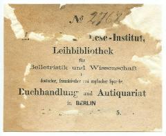 Exlibris-Nr.  322