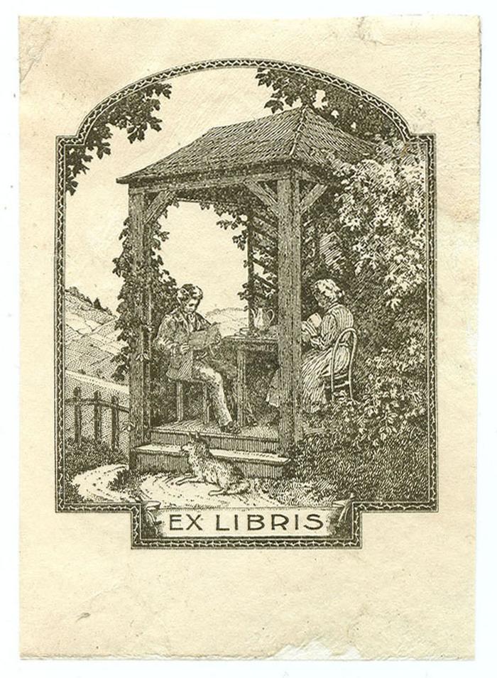 Exlibris-Nr.  359;- (unbekannt), Etikett: Exlibris, Abbildung; 'Ex Libris'.  (Prototyp)