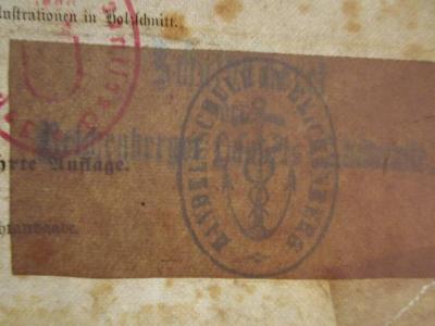 Ai 1155 b: Kaiser Joseph II. und seine Zeit ([1861]);G43 / 1117 (Handelsschule in Reichenberg), Stempel: Emblem, Name, Berufsangabe/Titel/Branche, Ortsangabe; 'Handelsschule in Reichenberg'.  (Prototyp)