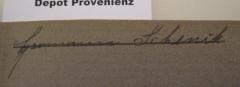 - (Schenck, Herrmann), Von Hand: Autogramm, Name; 'Hermann Schenck'. 