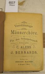  Vierstimmige Männerchöre für den Schulgebrauch (o.J.)