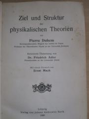 Kc 650: Ziel und Struktur der physikalischen Theorien (1908)