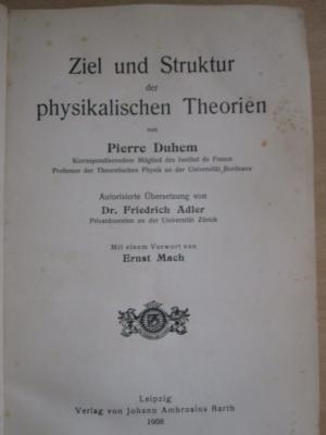 Kc 650: Ziel und Struktur der physikalischen Theorien (1908)