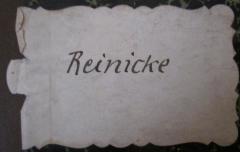 - (Reinicke, Georg), Von Hand: Name; 'Reinicke'. 