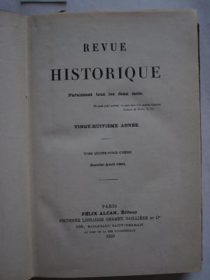 Aa 1158: Revue Historique : Paraissant tous les deux mois : Janvier-Avril 1903 (1903)