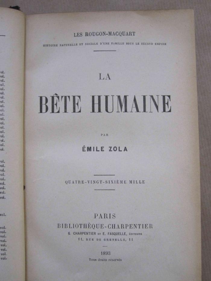 III 91964 17: La Bête Humaine (1893)