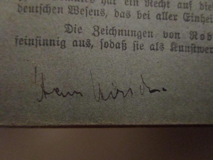  Homeri Ilias (1899);- (Hirsch, Hans), Von Hand: Name, Autogramm; 'Hans Hirsch.'. 