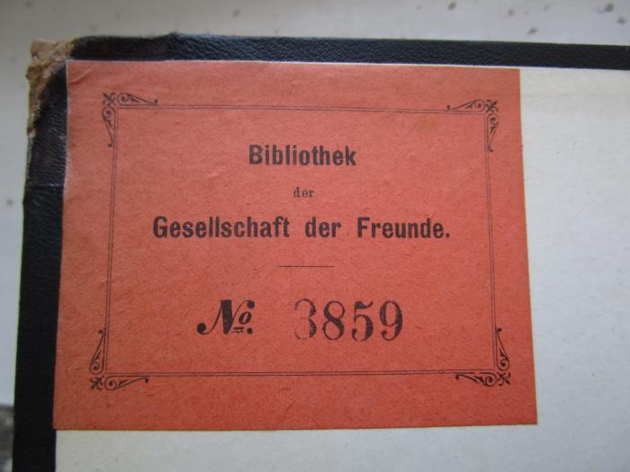  Die Straßen Breslaus (1896);- (Gesellschaft der Freunde (Berlin)), Stempel: Signatur; '3859'. 