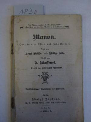  Manon ([o.J.])