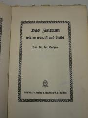 MB 145: Das Zentrum, wie es war, ist und bleibt (1913)