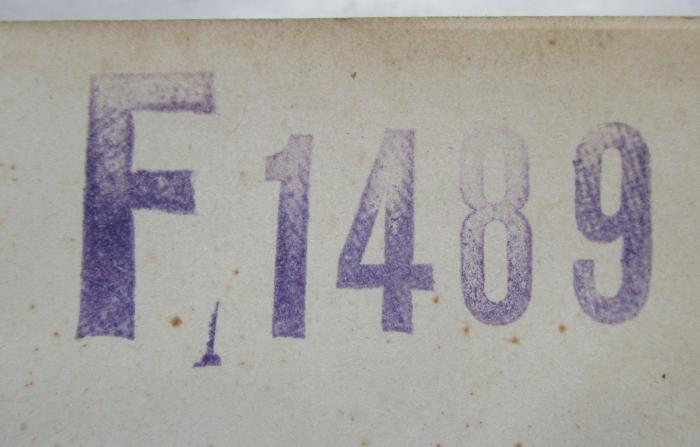  Eure Wege sind nicht meine Wege / Eine Nacht (o.J.);- (Sozialdemokratischer Wahlverein (Neukölln)), Stempel: Signatur; 'F 1489'. 