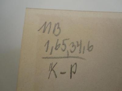 MB 2930: Die sozialdemokratische Presse Deutschlands (1922);- (Franz-Mehring-Bibliothek), Von Hand: Signatur; 'MB 1,65,34,6/K-P'. 
