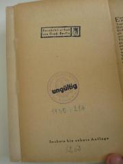 - (Friedrich-Wilhelms-Universität Berlin. Institut für Politische Pädagogik), Von Hand: Inventar-/ Zugangsnummer; '1935 : 214'. 