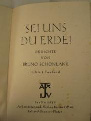 MB 5836 : Sei uns du Erde! Gedichte (1925)