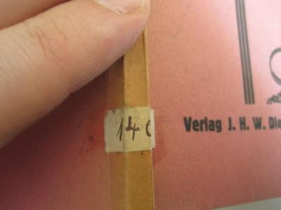 MB 5345 : Staatswirtschaft, Weltwirtschaft und Sozialismus (1929);- (Redaction "Vorwärts"), Etikett: Signatur; '1400'. 