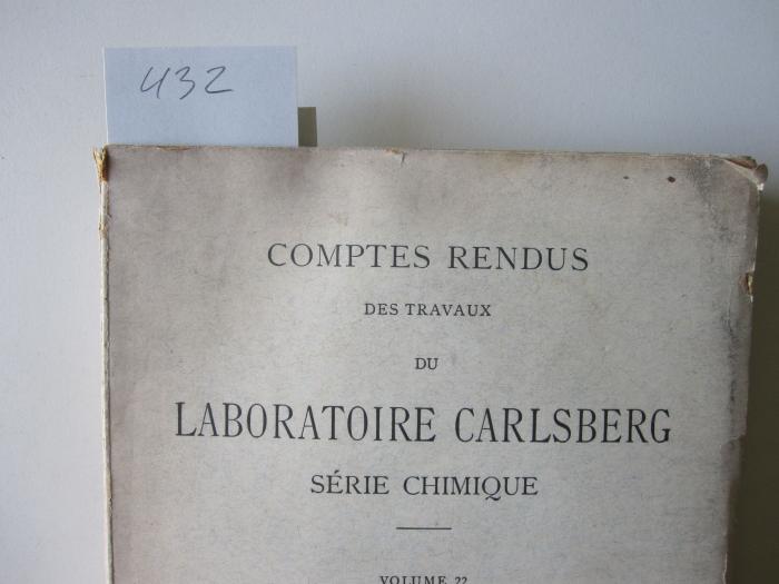 Comptes rendus des travaux du Laboratoire Carlsberg. Série chimique. (1938)