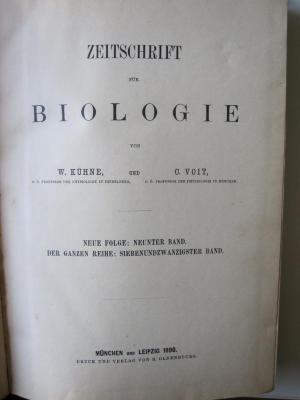  Zeitschrift für Biologie (1890)