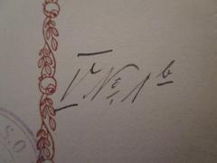 - (S.O.B.D.W. Wilhelm von Humboldt-Loge No 4), Von Hand: Signatur; 'V No 1 b'. 