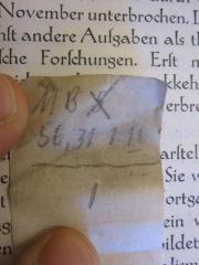 - (Franz-Mehring-Bibliothek), Papier: Signatur; 'MB 56,31 1 11 / I'. 